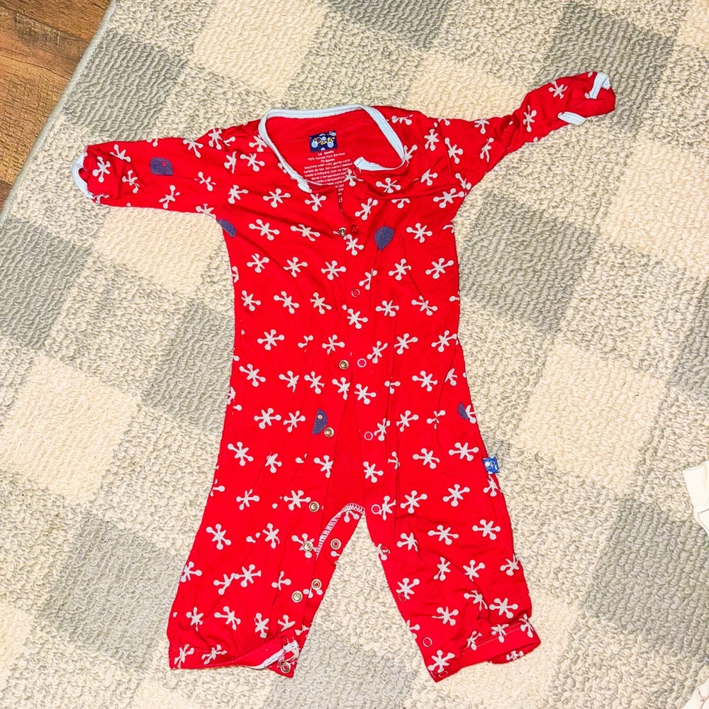 Unisex bamboo sleeper romper kickee pants